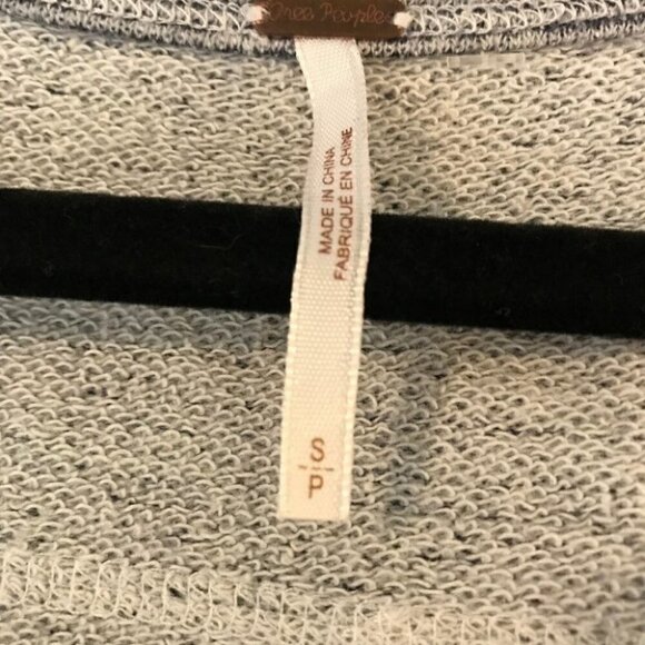 Free People Blue and White Striped Sweatshirt Size S - Picture 6 of 7